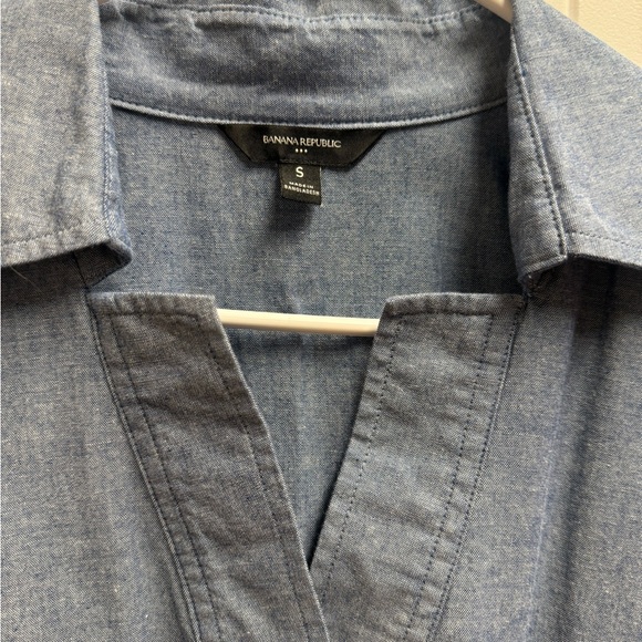 Banana Republic Chambray Above the Knee Denim Shirtdress, Size Small Like New - Picture 2 of 12